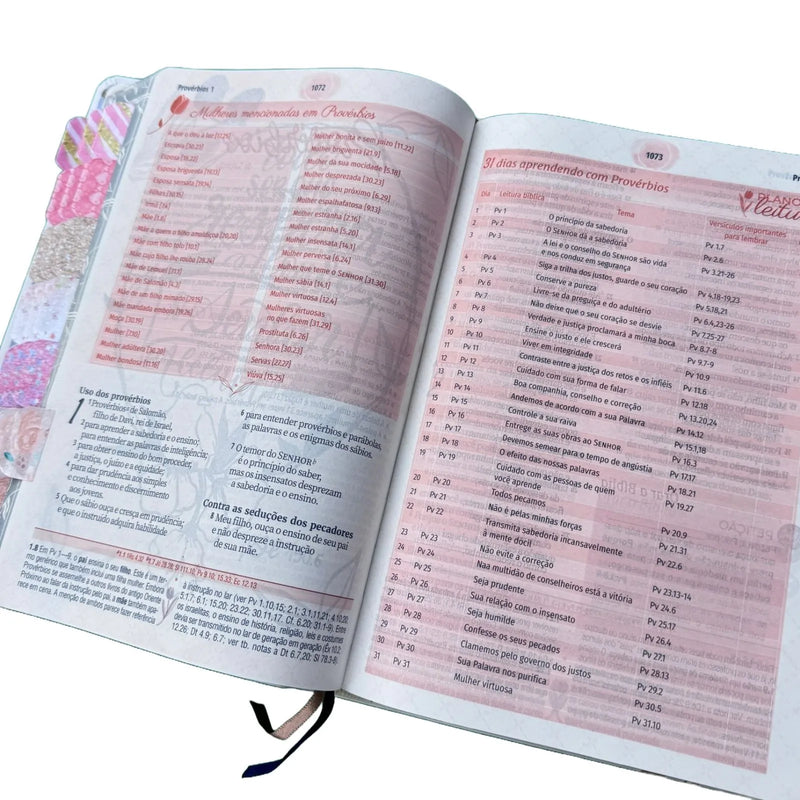 Biblia de Estudo da Mulher Grande Branca Sbb Arc Abas Já colocadas